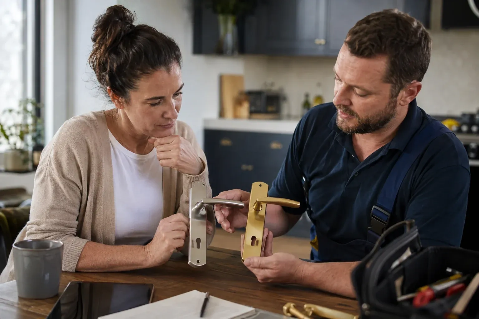 Illustrative locksmith scene; not an actual job
