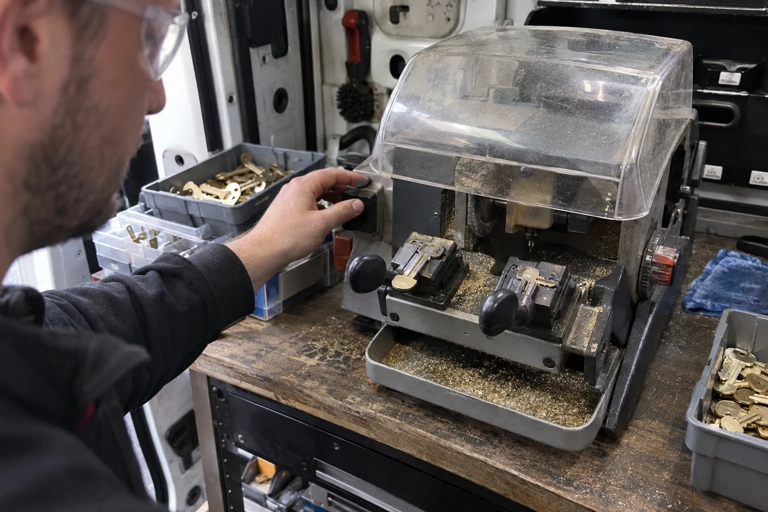 Illustrative locksmith scene — Spare Car Key Duplication, Niagara Falls